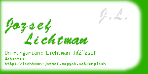 jozsef lichtman business card